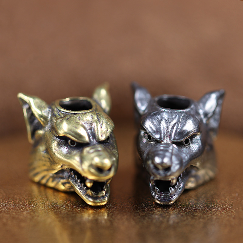 Wolf Jewelry & Watches Tampa Reviews - Patung kepala pejuang hewan serigala kuningan,
