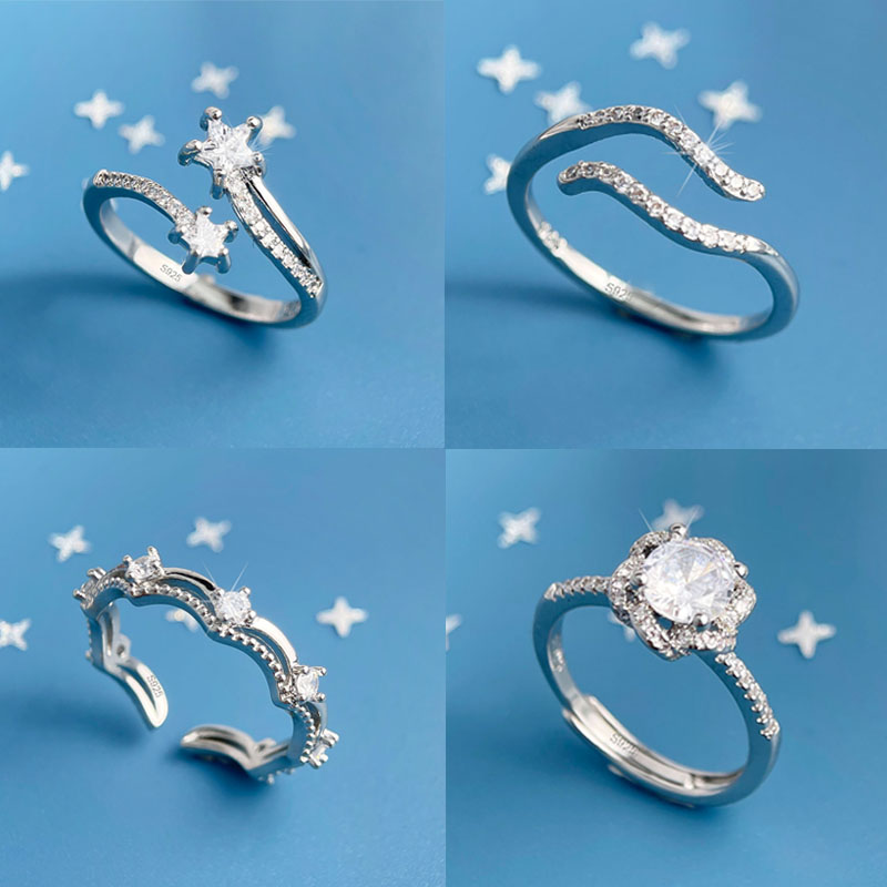 Statement Cocktail Ring - Cincin Perak Sterling 925 untuk Wanita,