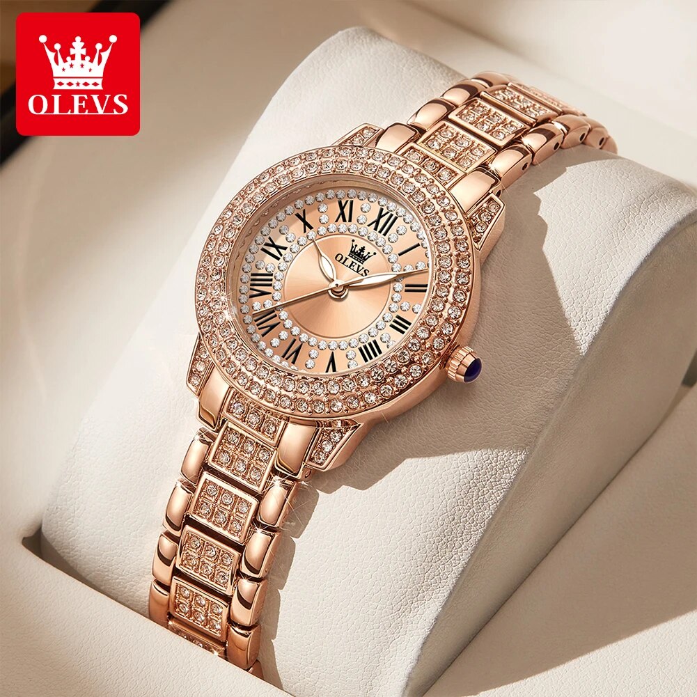 Jewelry Diamond Watches - OLEVS jam tangan kuarsa wanita, jam
