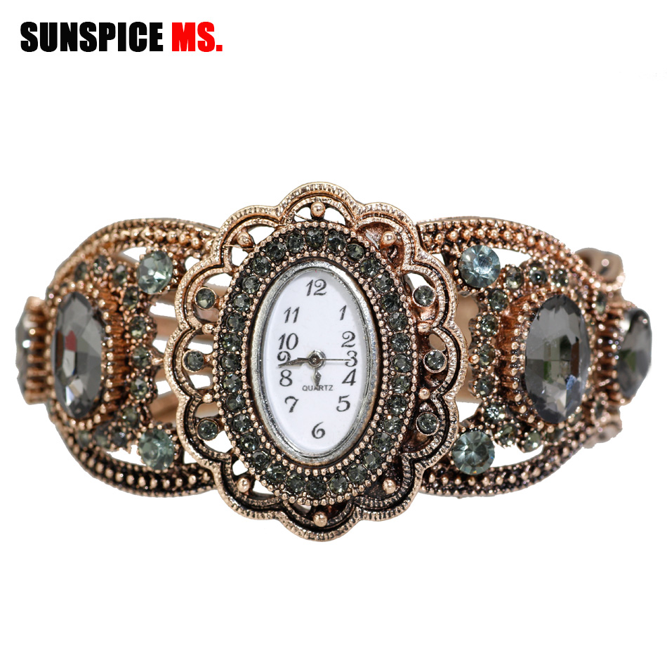 Indian Jewelry Watches - SUNSPICE-MS Kuarsa Jam Tangan Retro Vintage