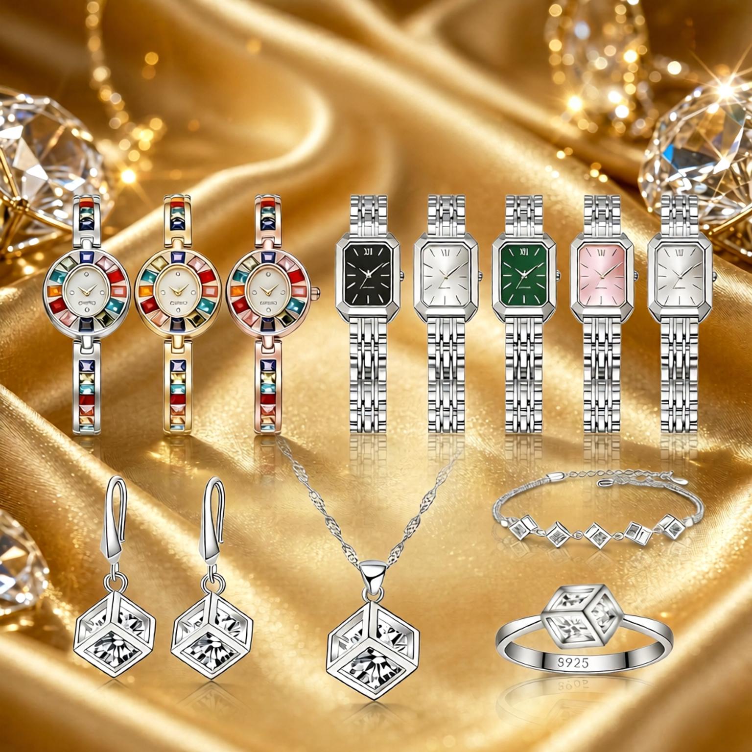 Best Jewelry Watches For Women - Set Perhiasan Kalung, Anting, dan Jam