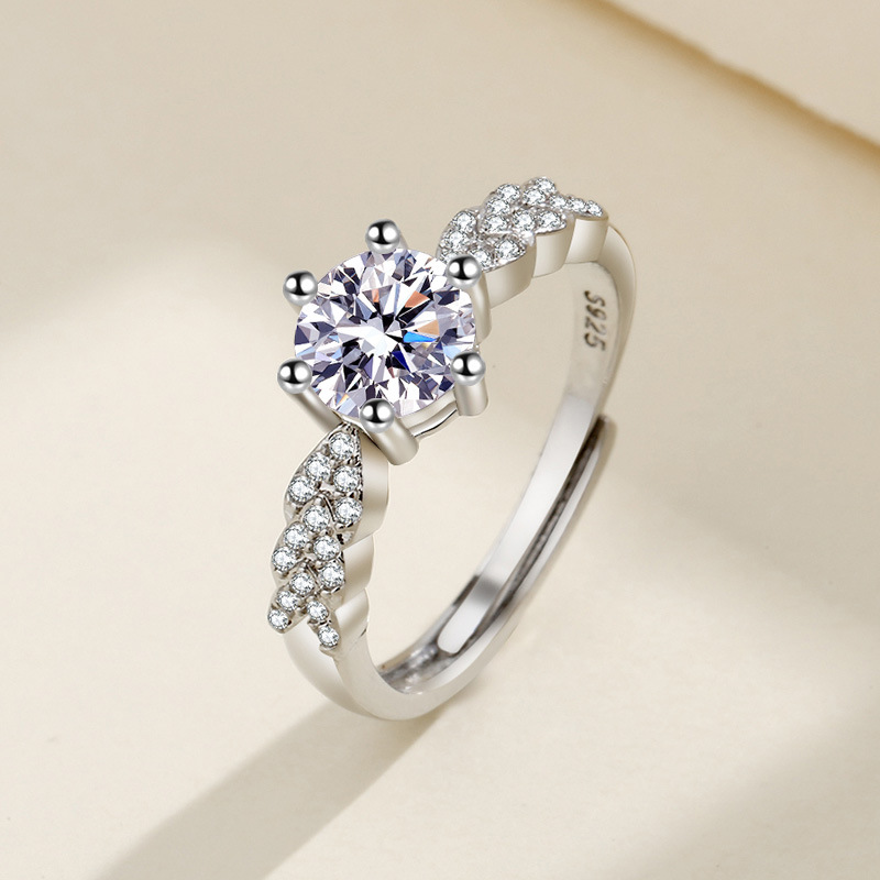 Statement Cocktail Ring - Cincin Perak Sterling 925 Moissanite Baru