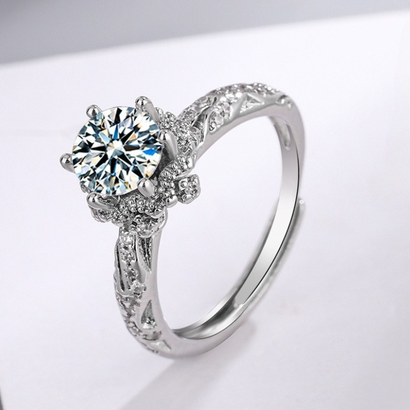 Statement Cocktail Ring - Cincin Perak Sterling 925 Baru Moissanite