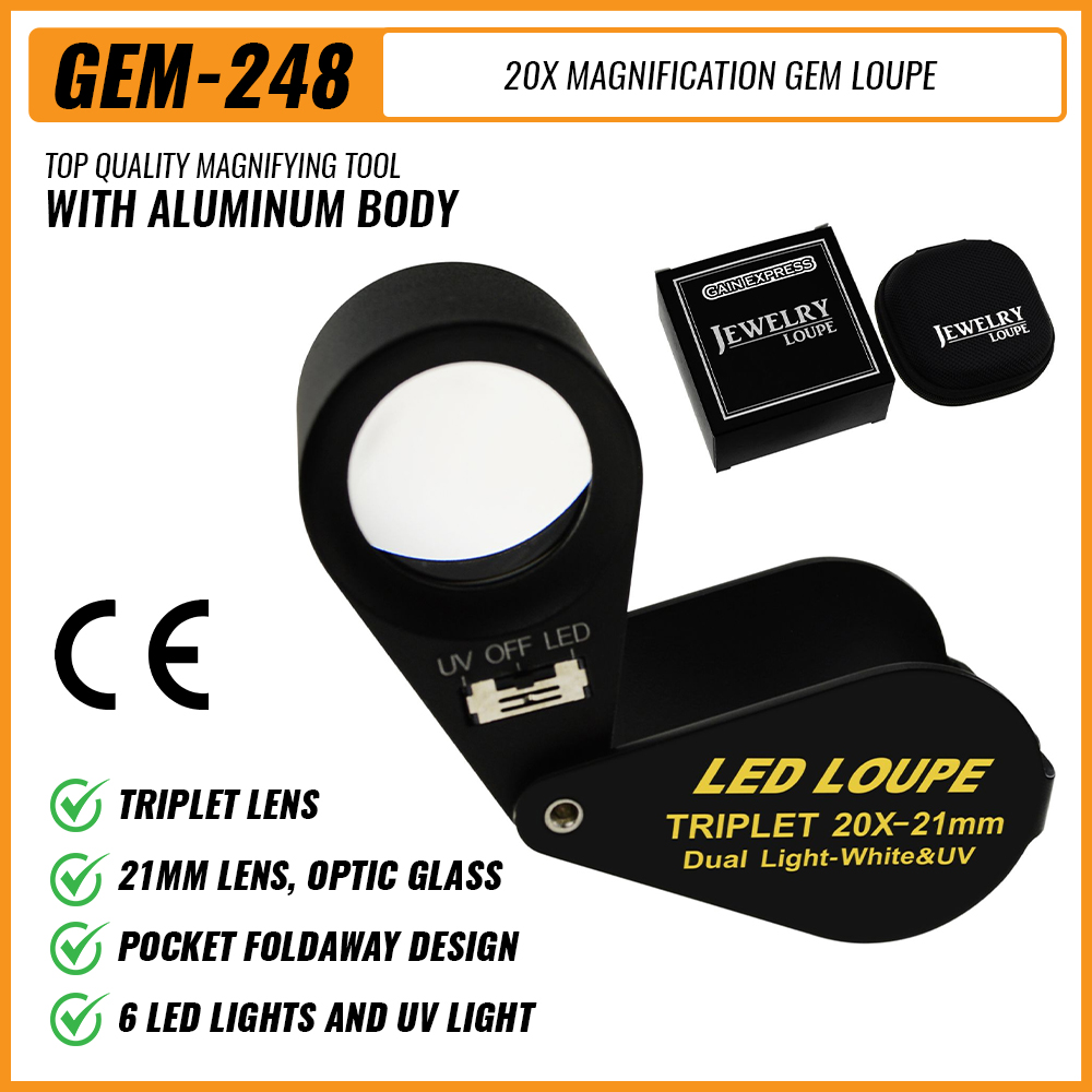 Collectors Coins Jewelry & Watches Of Smithtown Photos - 20x Perhiasan Pembesar 21Mm Lampu Ganda