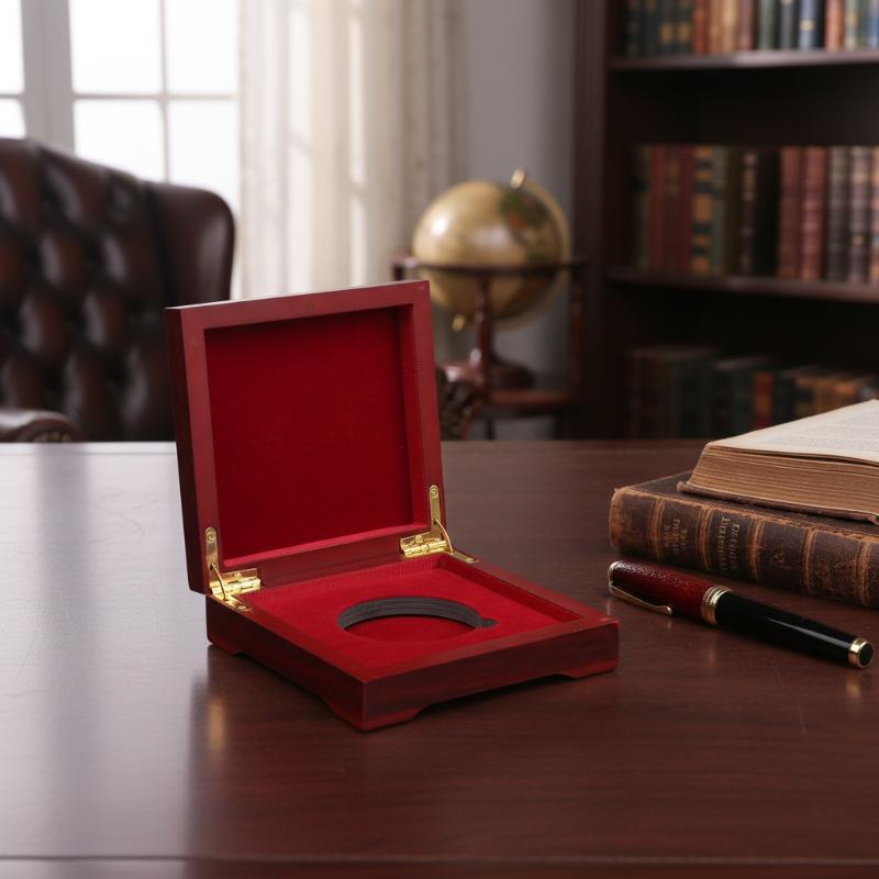 Collectors Coins Jewelry & Watches Of Smithtown Photos - 10*10*3.5cm/12*12*3.5cm Kotak Penyimpanan Koin Kayu Premium,