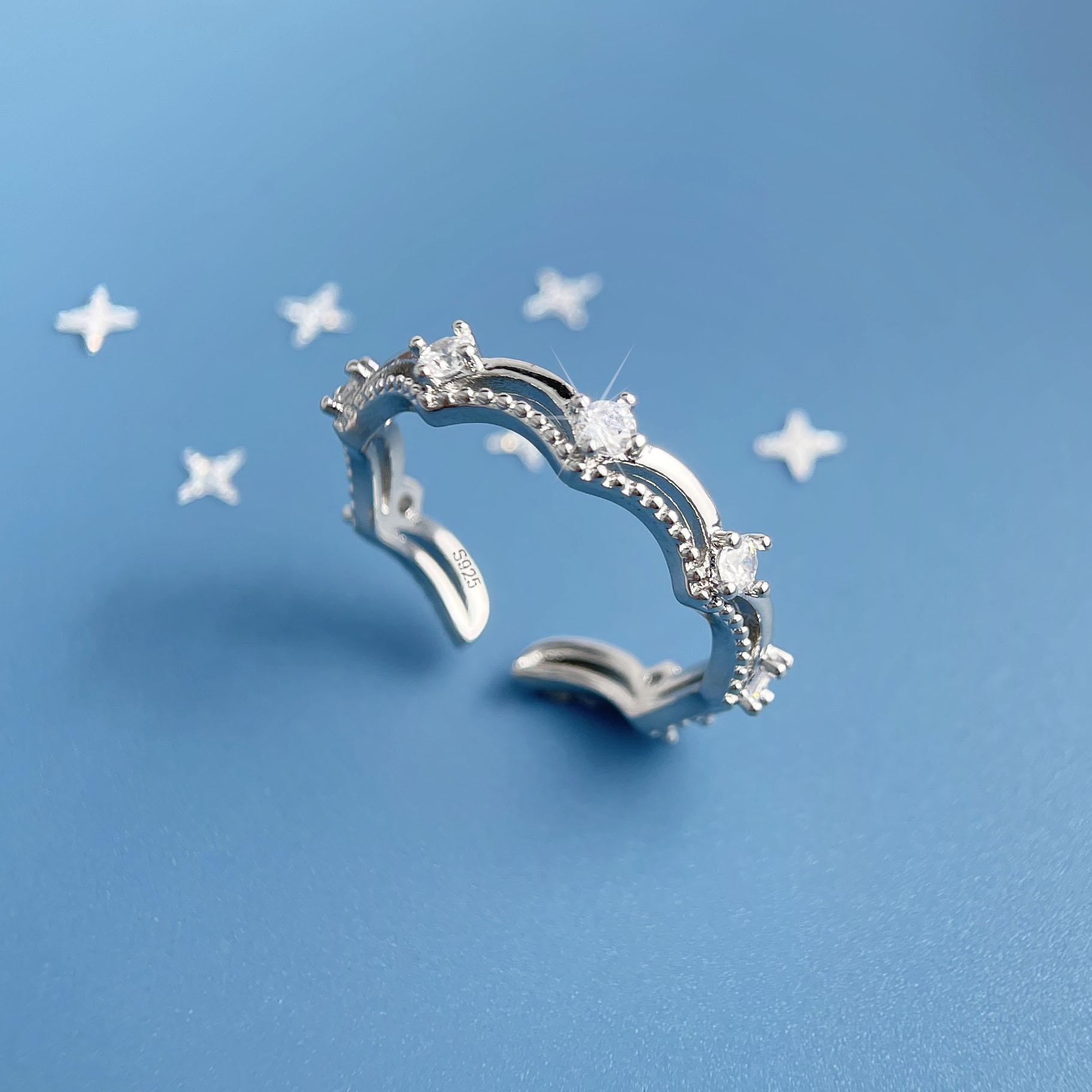 Cincin Perak Sterling 925 untu - Statement Cocktail Ring ulasan dan harga