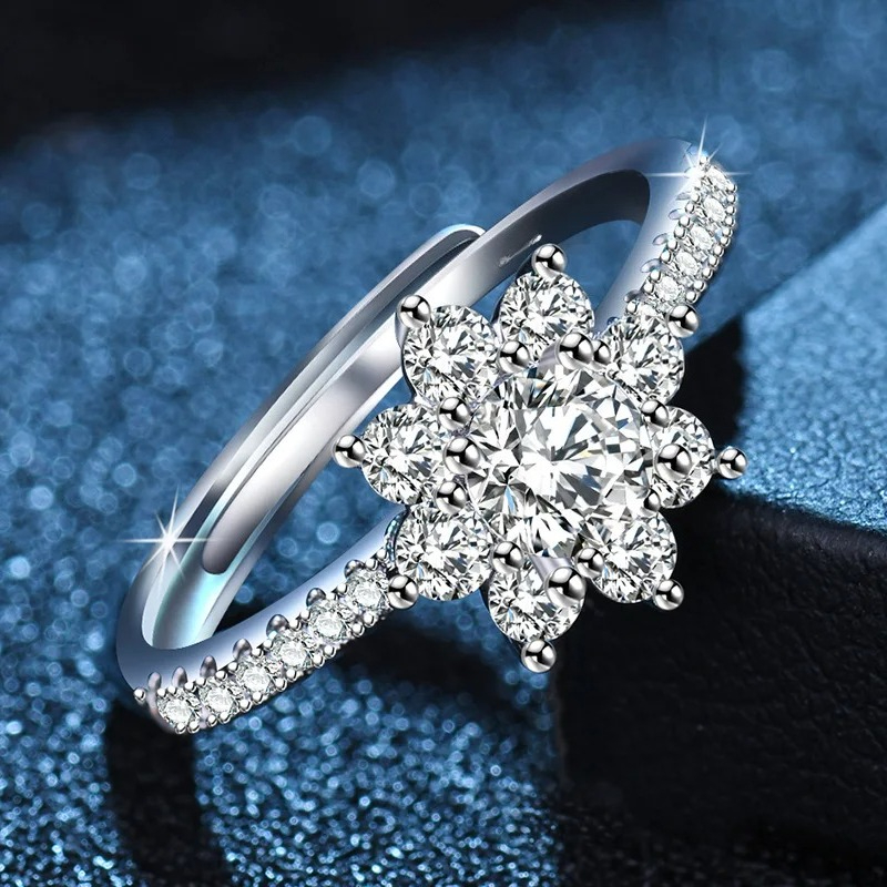 Cincin Perak Murni 925 Mewah S - Statement Cocktail Ring ulasan dan harga