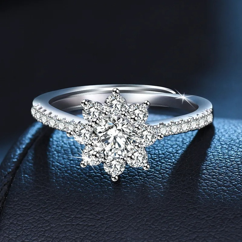 Cincin Perak Murni 925 Mewah S - Statement Cocktail Ring ulasan dan harga