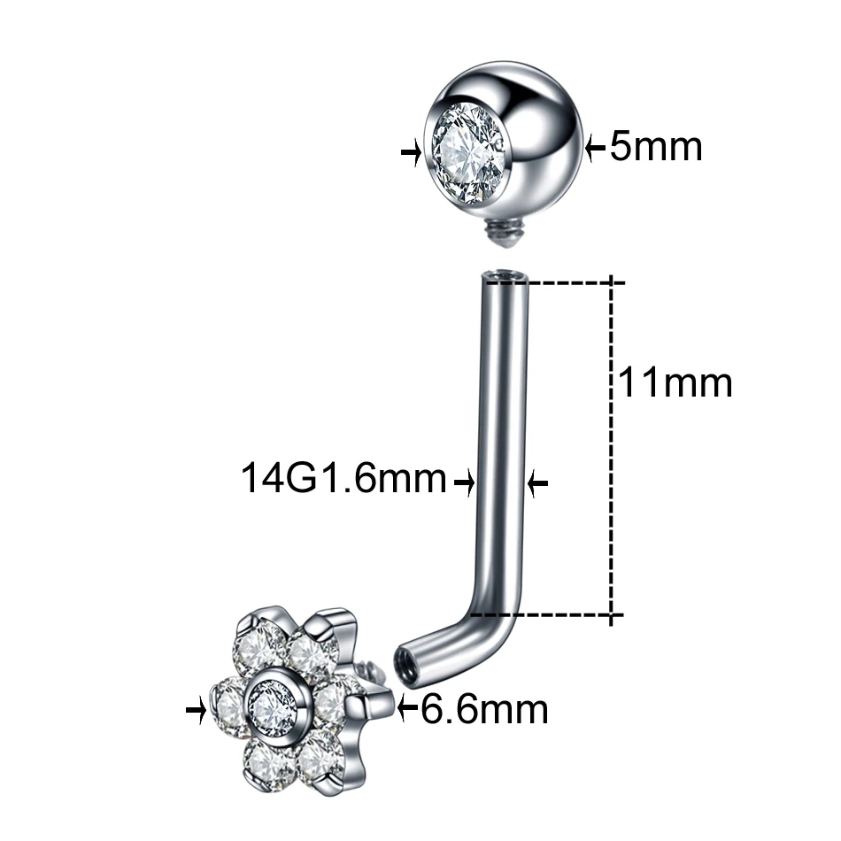 1 buah G23 bunga kristal Titan - Christina Jewelry & Watches Marguerite Ørestik Forgyldt Sølv ulasan dan harga