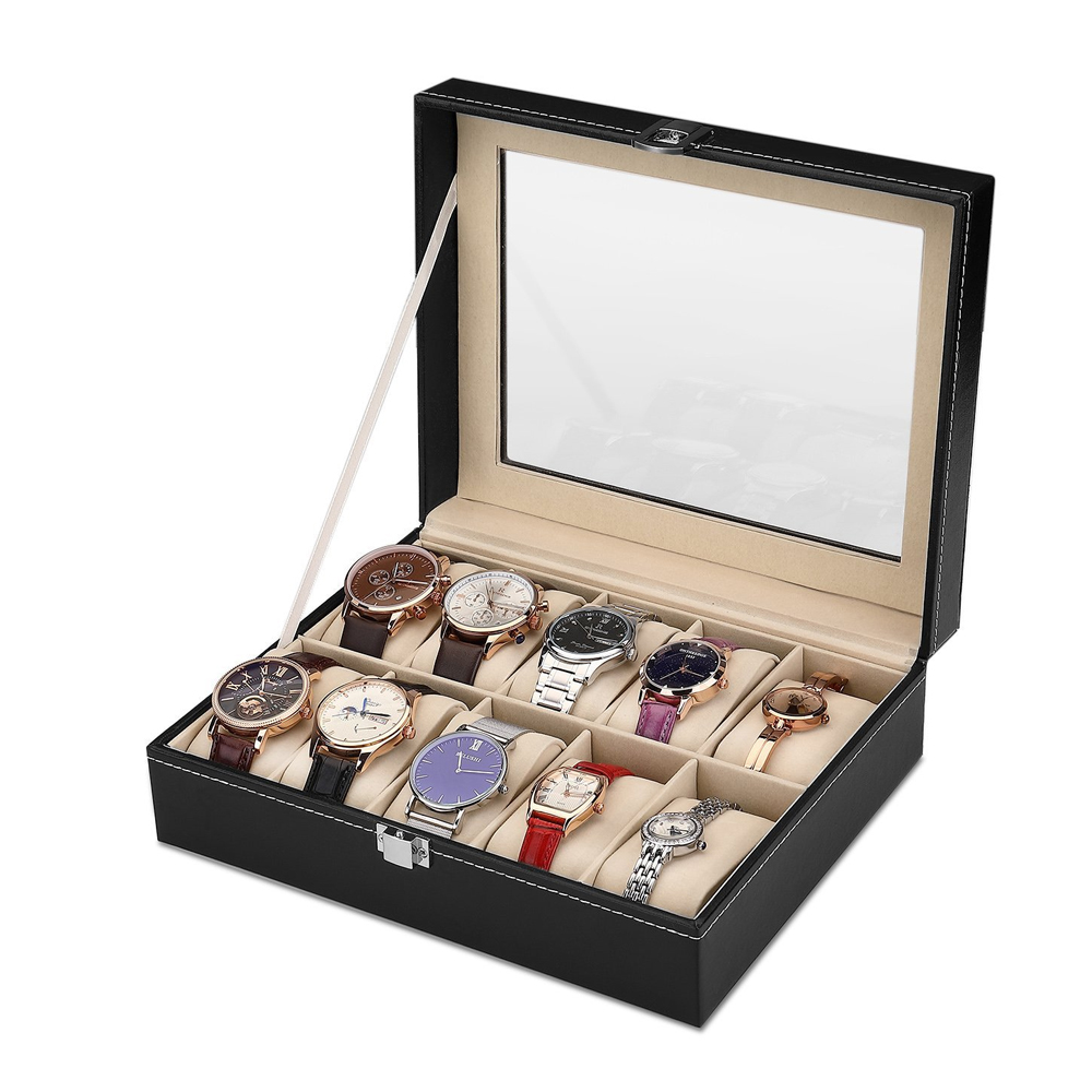 10-bit kulit PU abu-abu flanel - Best Jewelry Watches For Women ulasan dan harga