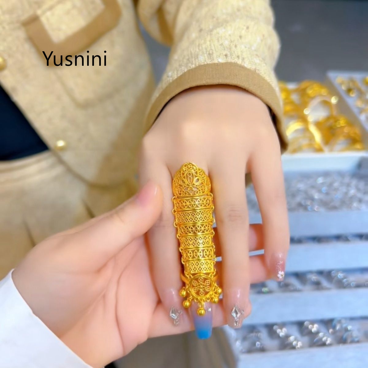Perhiasan Dubai Baru Terlaris  - Statement Cocktail Ring ulasan dan harga