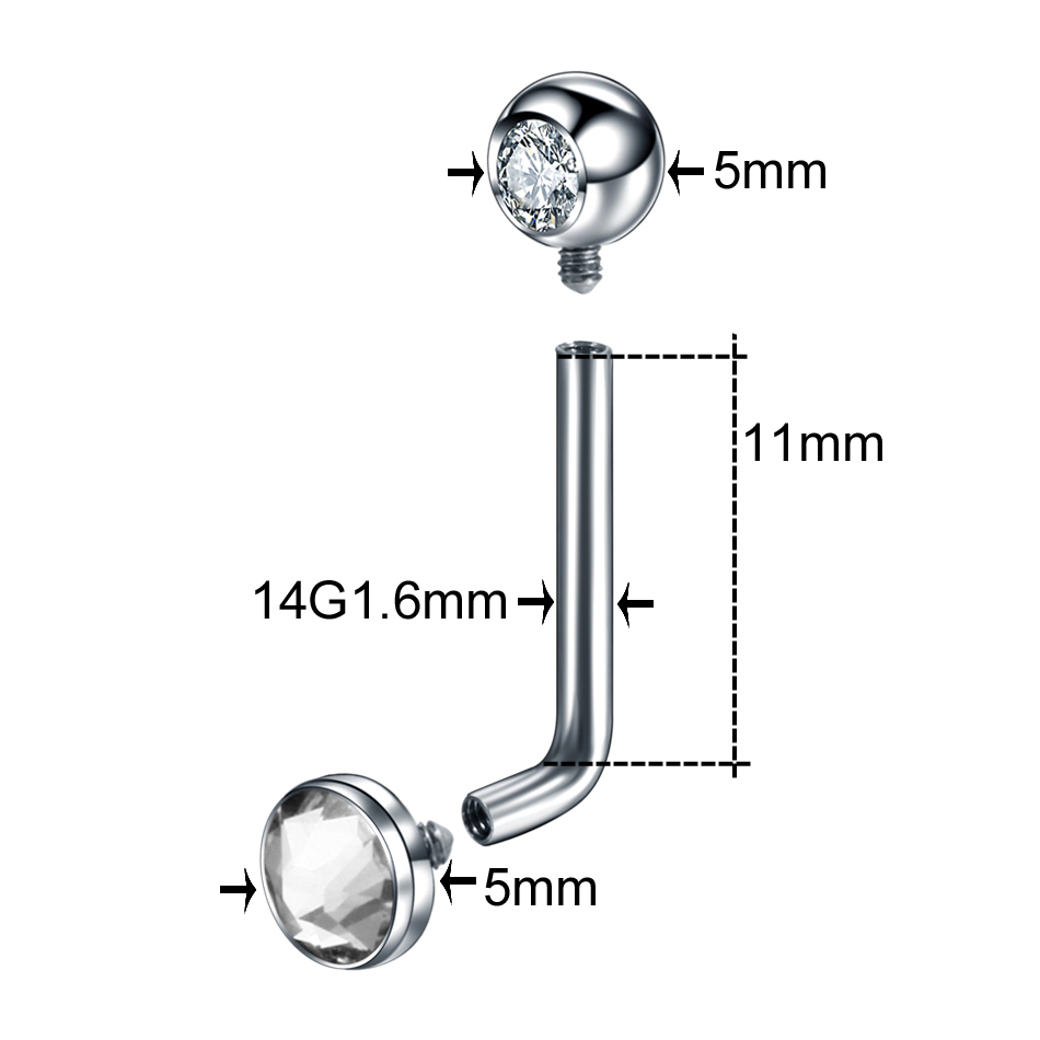 1 buah ASTM F136 Titanium Chri - Christina Jewelry & Watches Marguerite Ørestik Forgyldt Sølv ulasan dan harga