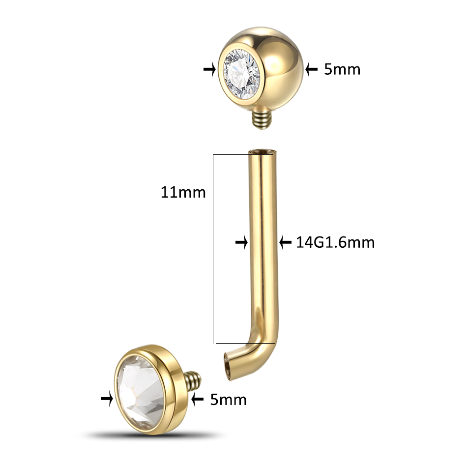 5Pcs/lot G23 Titanium Christin - Christina Jewelry & Watches Marguerite Ørestik Forgyldt Sølv ulasan dan harga