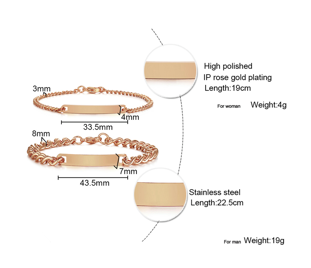 Plat Id Tag Bar Gelang Kuba Li - Jewelry Quotes ulasan dan harga