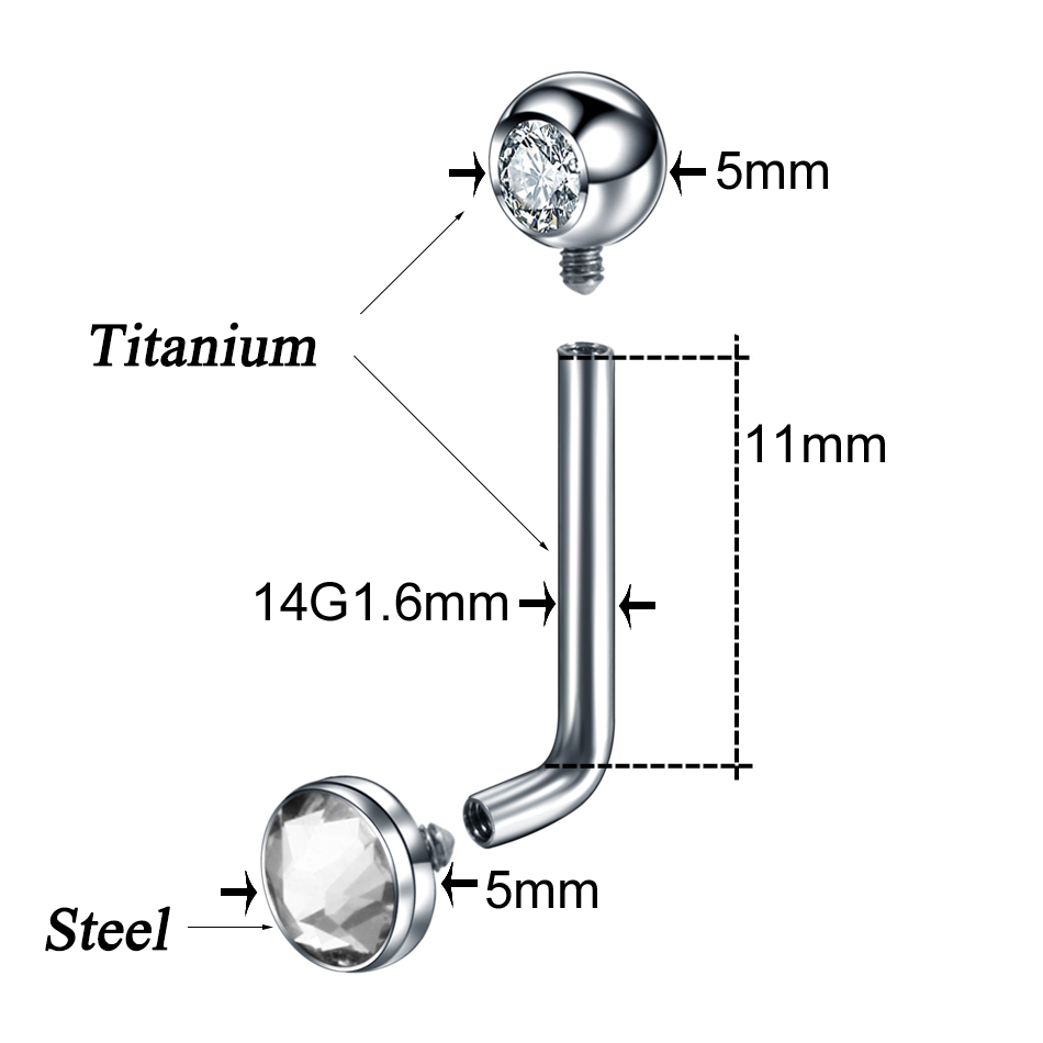 1 Buah G23 Perhiasan Tubuh VCH - Christina Jewelry & Watches Marguerite Ørestik Forgyldt Sølv ulasan dan harga