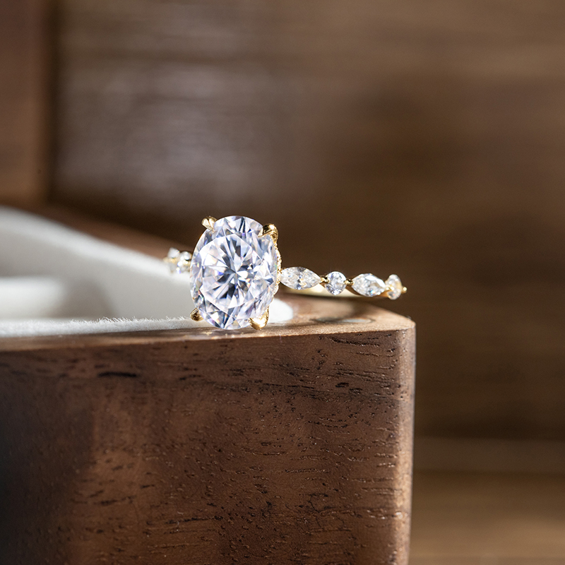 Cincin Moissanite 1ct 2ct 3ct  - Statement Cocktail Ring ulasan dan harga