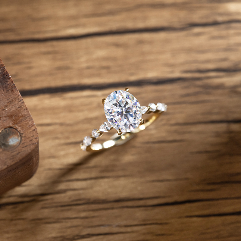 Cincin Moissanite 1ct 2ct 3ct  - Statement Cocktail Ring ulasan dan harga